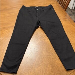 J Crew Mercantile Stretch Denim High Rise Skinny Jeans sz 35 20 28” inseam Black